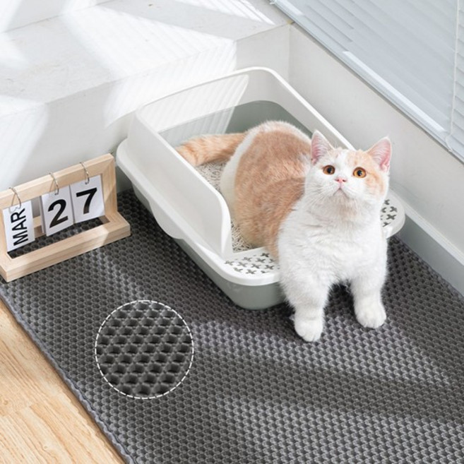 SPS 고양이 벌집 모래매트 그레이 40x50cm 화장실매트 고양이용품 고양이배변 고양이화장실, 없음