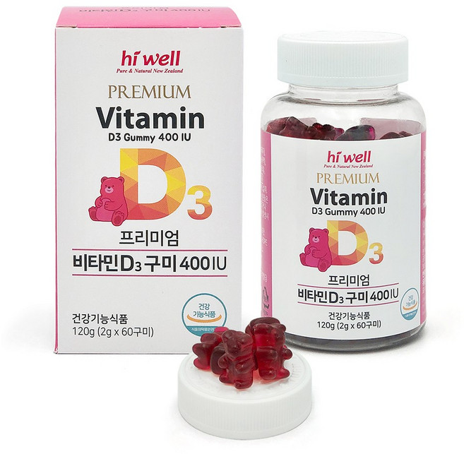 하이웰 비타민D 베어 젤리 60구미(2개월분), 1통, 60정, 1개