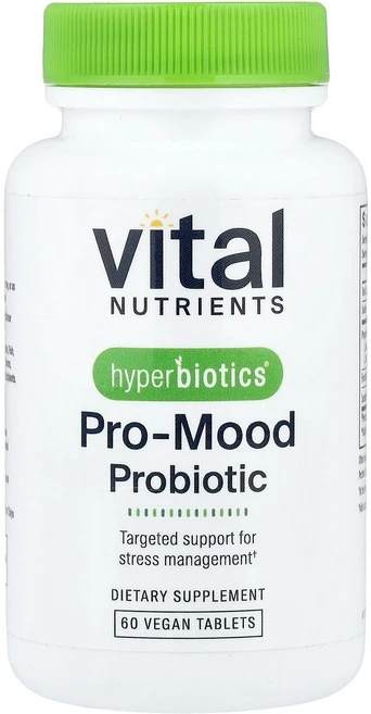 Vital Nutrients Hyperbiotics® 프로-무드 프로바이오틱 비건 정제 60정 Nutrients (바이탈 뉴트리언츠), Vital Nutrients, Hyperbiotics, 1개 - 쿠팡