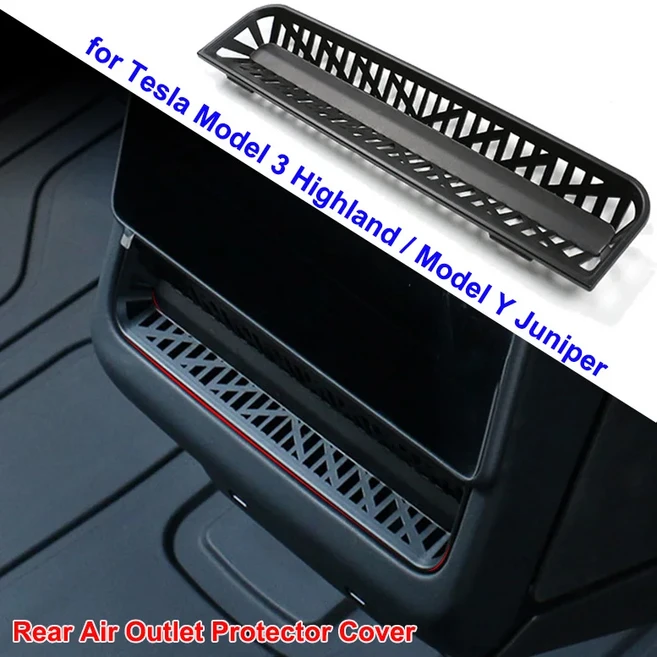 테슬라 주니퍼 2026 액세서리 후면 에어 아웃렛 보호 커버 USB 방진 커버 모델 3 하이랜드 모델 Y 2025 출, 02 for Rear Air Outlet