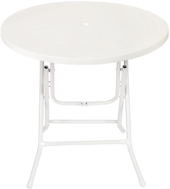 지오리빙 플라스틱 테이블 원형, 화이트