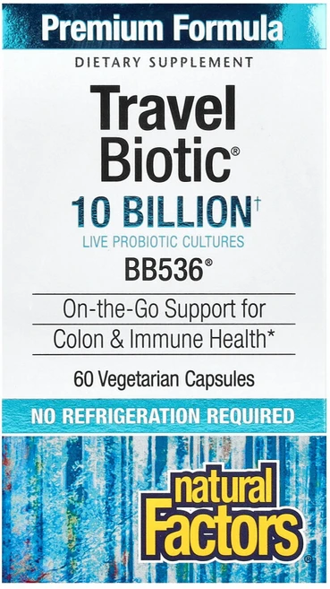 네추럴팩터스 트래블바이오틱 유산균 글루텐 프리 무설탕 베지테리안 캡슐, 1개, 60개입, 60정 - 쿠팡