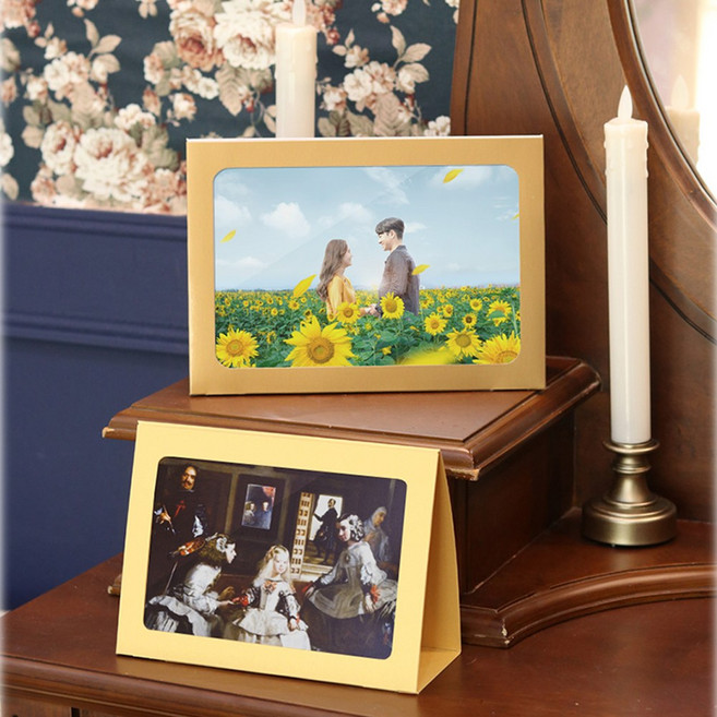 세우세 고급 종이 액자(액자형), GOLD, 1개