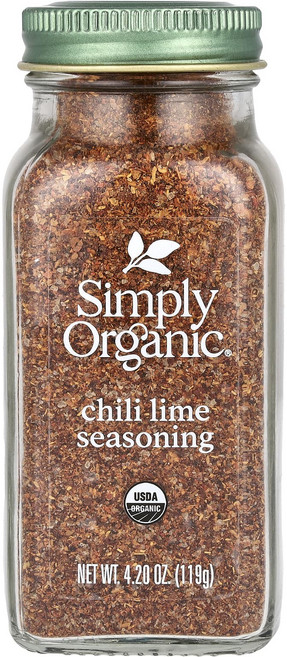 Simply Organic 칠리 라임 시즈닝 119g (4.20 oz), SimplyOrganic칠리라임시즈닝119g420oz, 1개