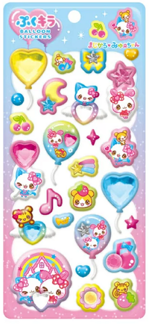 옐상 헤이세이 입체 스티커 3종, 1개, 하늘