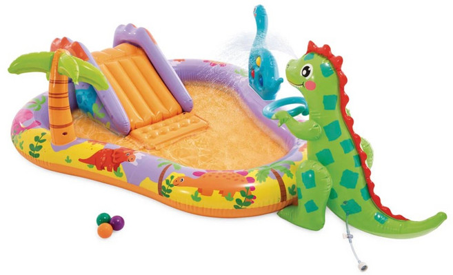 인텍스 유아 어린이 아기 아동 수영장 풀장 물놀이 공룡 안전한 SAFEEEXLY, 1개