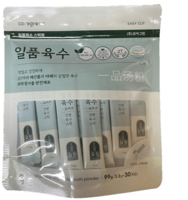 요릿 일품육수 파우치 30p, 99g, 1개