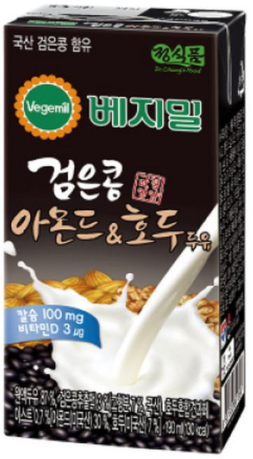 베지밀 검은콩과 아몬드호두 두유 190mlx72개, 72개, 190ml