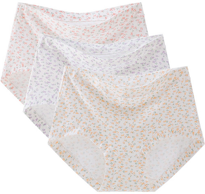 잔꽃 여성 팬티 부드러운 고탄력 순면 착용 편안함 3개 5개