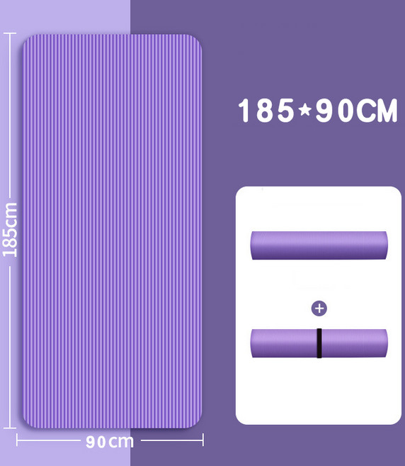 MBH 요가매트 두꺼운 NBR 필라테스 스트레칭 운동매트 15mm 미끄럼 방지 스포츠 매트 YHY, 1개, 보라색