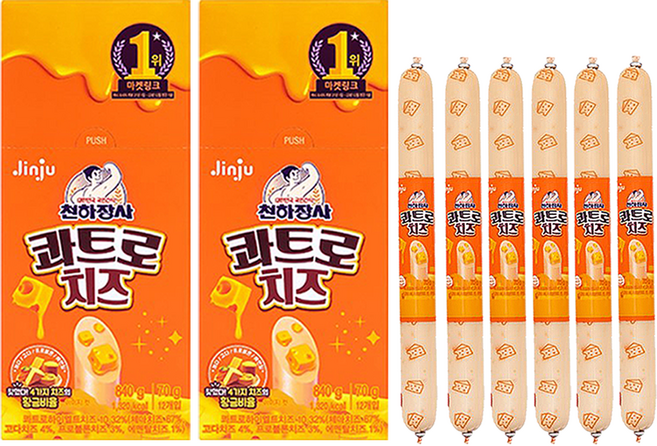 진주햄 천하장사 콰트로치즈 70g x 30개 / 간식 소시지 소세지