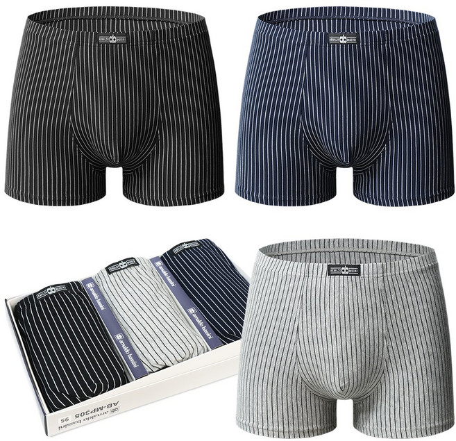 아날도바시니 스트라이프 면스판 남자팬티 드로즈 3종세트