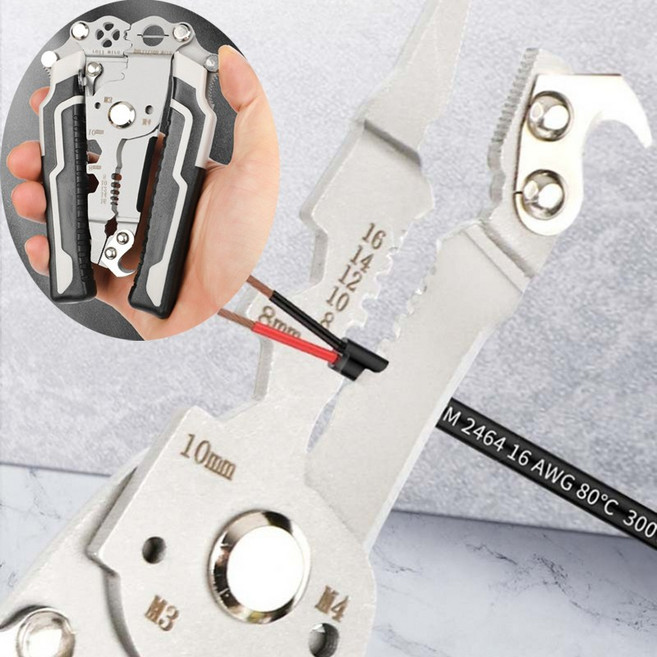 레오큐 접이식 와이어 스트리퍼 다기능 전선 탈피기, 1개