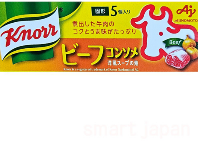 크노르 비프맛 콘소메 비프스톡 (5개입) 아지노모토 크놀 콘소메 국물요리 만능 조미료 콩소메 아지노모도, 5개