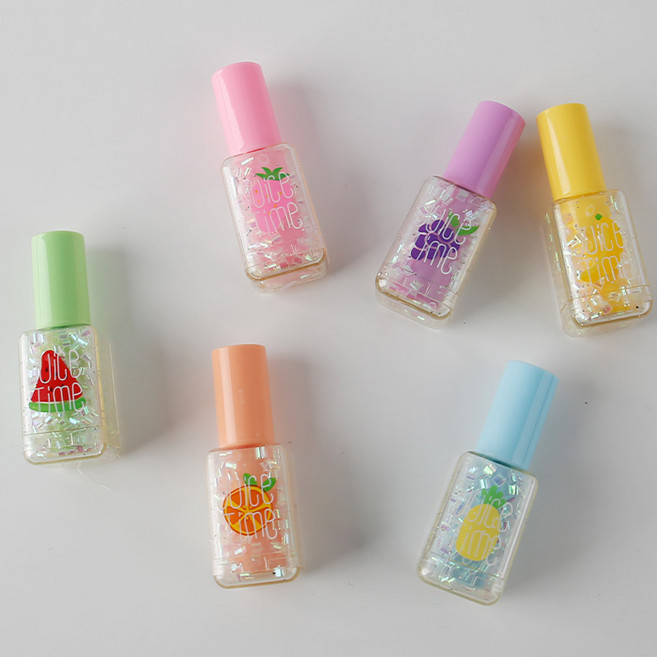 아이루리 매니큐어 모양 미니 형광펜 컬러펜 귀여운 펜시, 핑크+옐로우+퍼플+오렌지+그린+블루