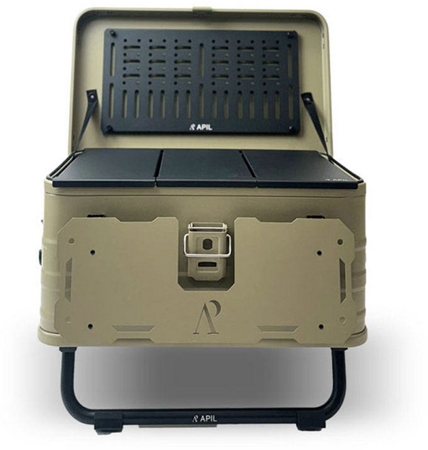 아필 에션셜 알루미늄 기어박스 다용도 캠핑 멀티 수납 30L 베이지