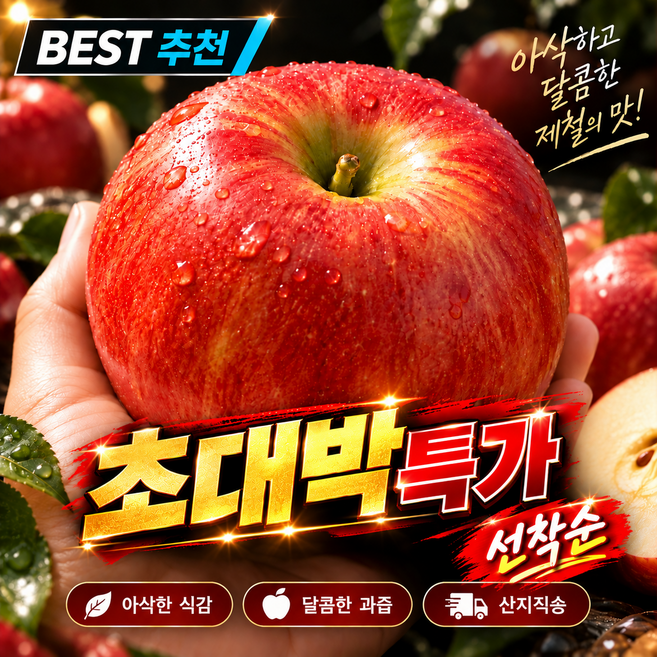 [100박스한정] 경북 빨간사과 아삭 햇사과 산지직송, 1박스, 10kg