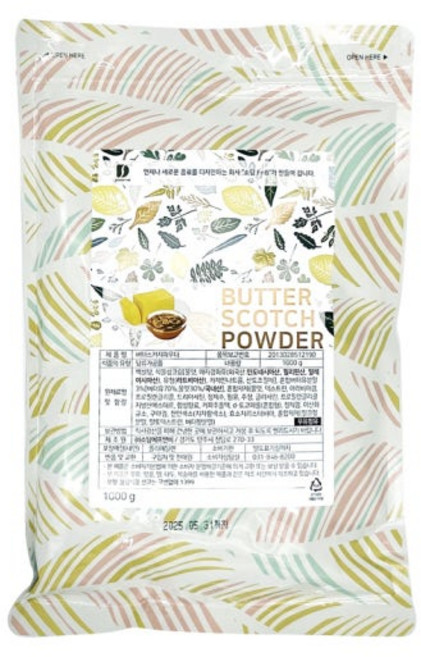 파피루 버터스카치 라떼 파우더, 1kg, 1개입, 1개, 1kg