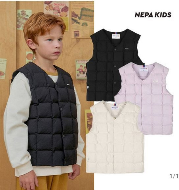 [정품] 네파 키즈 (키즈)사각퀼팅 덕다운 베스트 KLF2004 {균일가 딜}
