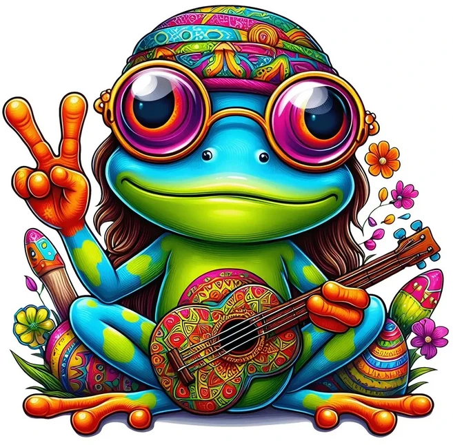 재미있는 히피 개구리 스티커 방수 홈 벽 데칼 욕실 캐비닛 문짝 변기 자동차 노트북에 사용, 02 28cm-Longest side, 04 MT529-A PVC