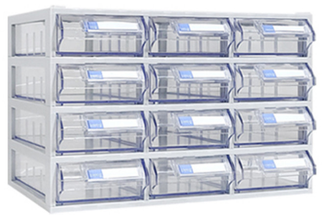 모아이샵 스마트 정리함 투명수납함 12칸, 스마트 수납함 12칸, 1개