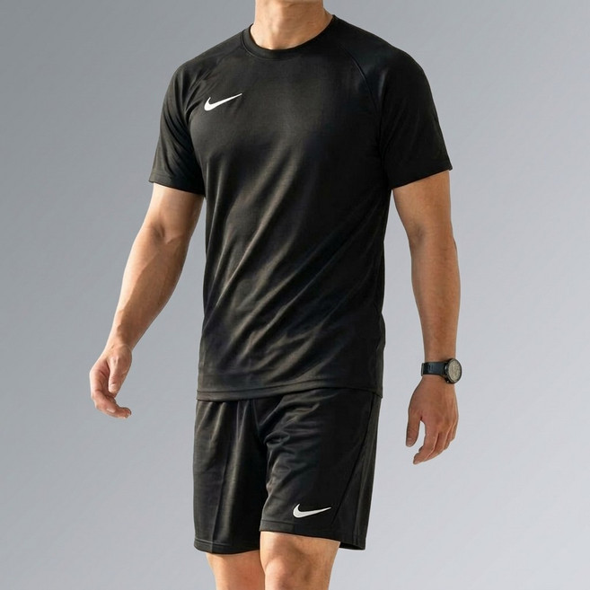 나이키 스우시 나그랑 반팔 반바지 세트 베이직 상하복 헬스 러닝 운동복 세트 (PO짐쌕 지급)