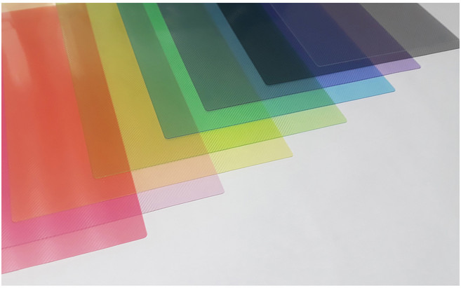 PP 투명 사선 제본표지 A4 색상 제본커버 비타공 타공없음