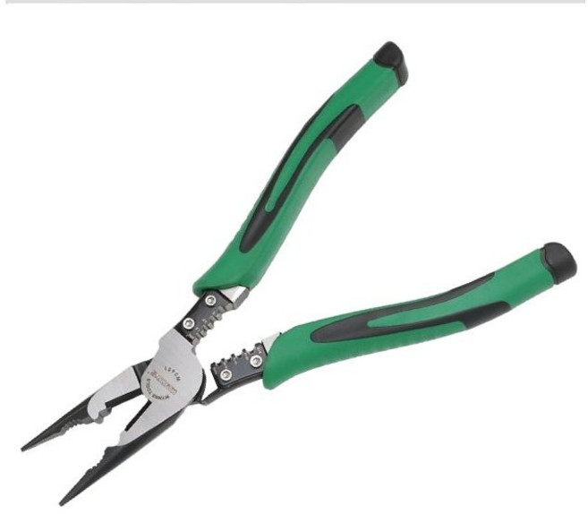 프로기어스 7인치 멀티 만능 와이어 스트리퍼 플라이어 롱노우즈, 1개