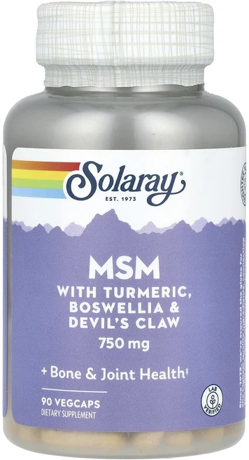 Solaray MSM 750mg VegCap 90정, 1개 - 쿠팡