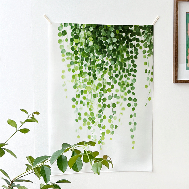 감개무냥 패브릭 포스터, 넝쿨비, 세로형, 대형