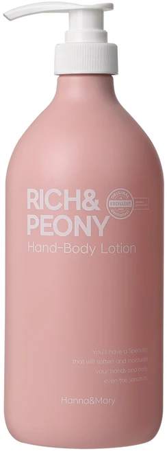 한나앤마리 리치앤피오니 핸드바디로션 1000ml, 1개, 1L - 쿠팡