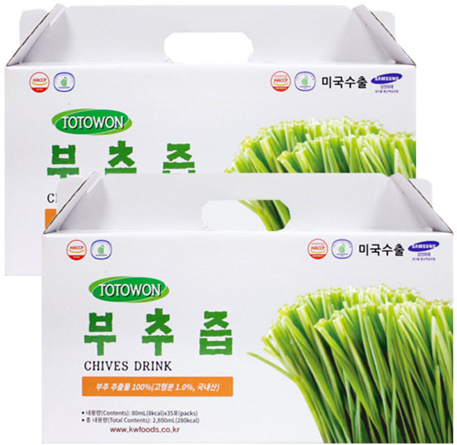 강원식품 부추즙 80mL 70포 1세트 (할인중)
