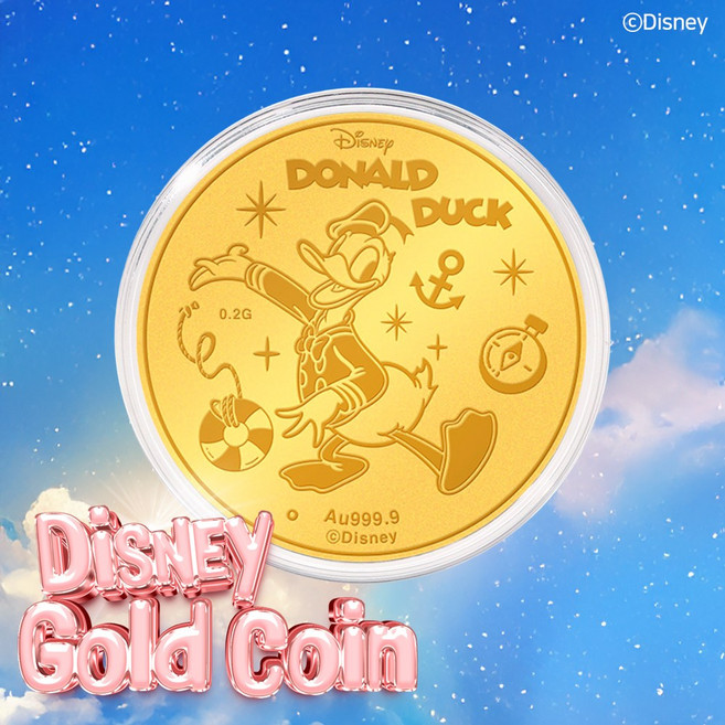[디즈니] 24K 999.9% 도날드덕 캐릭터 순금코인