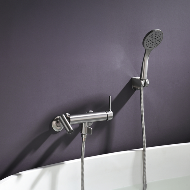 [에떼르노] E7-1005NB 무광니켈 샤워욕조 수전세트 토수구 회전기능, 1개