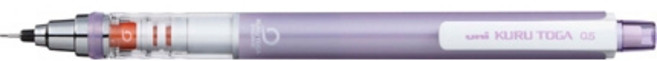 【YUBU】三菱 KURU TOGA 旋轉自動鉛筆 M5-452 不易斷芯, 1個, 0.5mm 紫羅蘭 M5-450