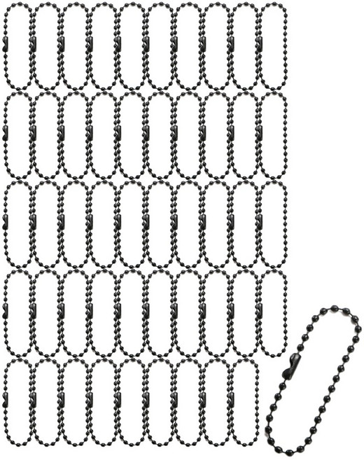 칼라군번줄 WDS, 50개, 블랙