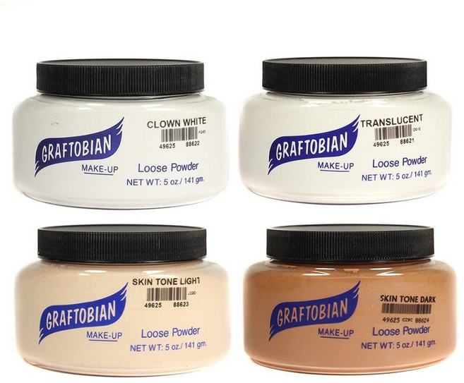 메이크업국가자격증 페이스 루스 셋팅 파우더 20g 141g(대용량) 분장용 연극용 무대용 루즈 파우더, Skin Tone Dark 5oz (141g), 1개