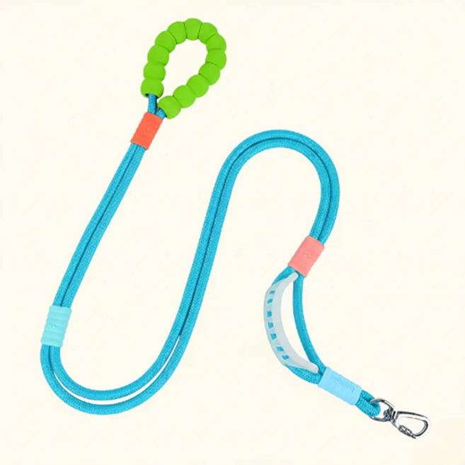 리치독스 중대형견 리드줄 산책줄 핸즈프리 양손로프, 1개, 그린 :: 민트