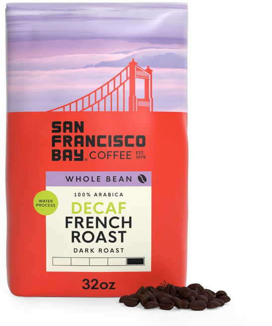 SF BAY COFFEE 디카페인 다크 로스트 홀빈 2lb 스위스 워터