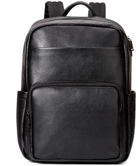 悍馬保羅大容量男士真皮雙肩包頭層牛皮商務背包休閒旅行包男背包