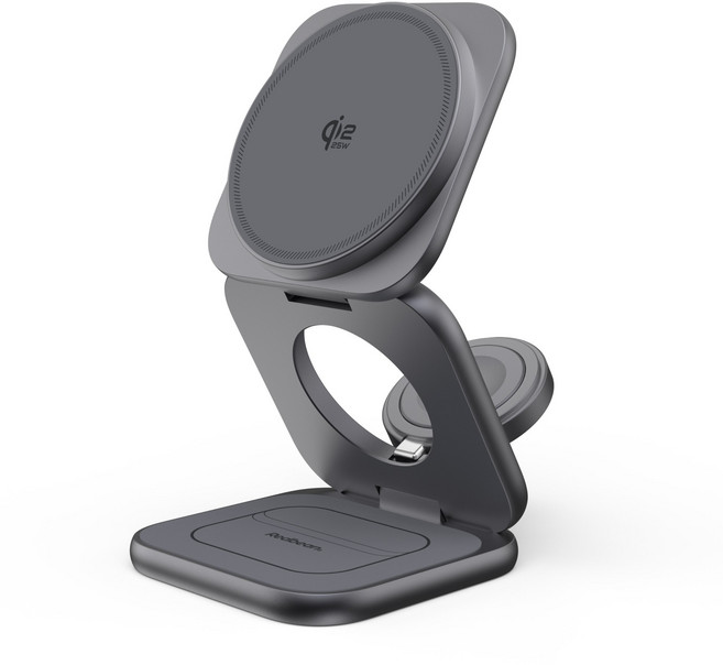 레드빈 더베러 25W QI2.2 3IN1 맥세이프충전기 갤럭시워치 무선충전 RDP1-MG, for 갤럭시워치 - 실버, 1개