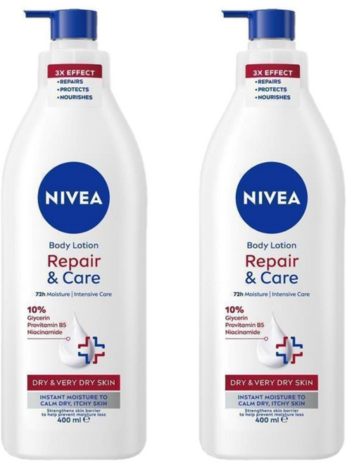 니베아 리페어 앤 케어 바디로션 Nivea Repair Care Body Lotion, 2개, 400ml