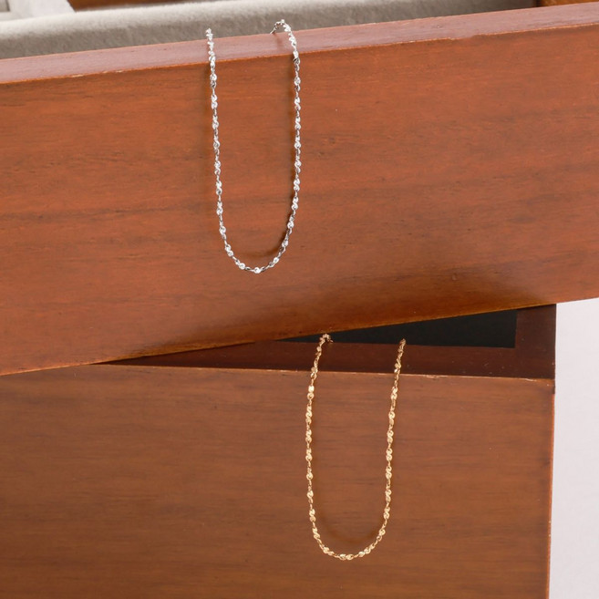 써지컬스틸 웨이브 컷팅 데일리 체인 팔찌 (2color)