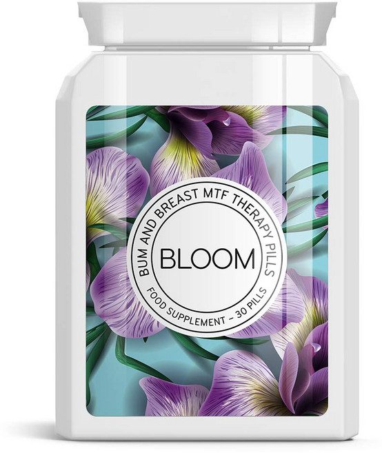 HUMAKEllc Bloom Fem Pills - MTF (Male-to-Female) 전환 과정에서 여성화 촉진 성형 호르몬 보조제 30알, 1개, 30정