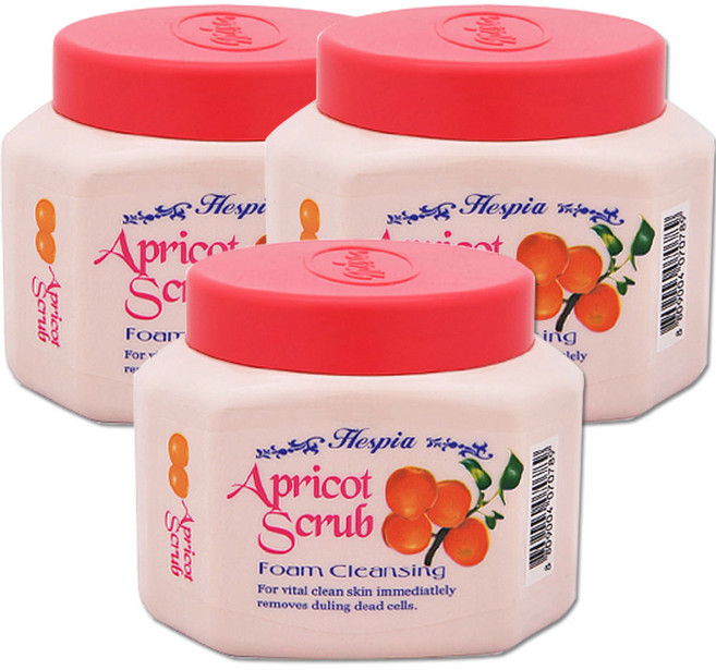 K934001 헤스피아_ 살구_ 스크럽_ 폼클렌징_ 550g클렌징폼_ 폼클렌_, 3개, 550ml