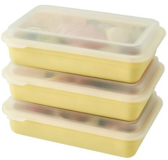 락앤락 DosiLock 밀프랩 1단 도시락, 옐로우, 3개