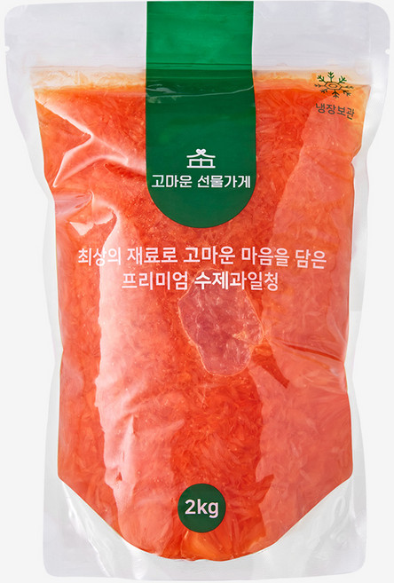 카페수제청 자몽알갱이청 자몽청 자몽차 자몽에이드 과일청 대용량 홈카페 수제청 [고마운선물가게], 2kg, 1개입, 1개