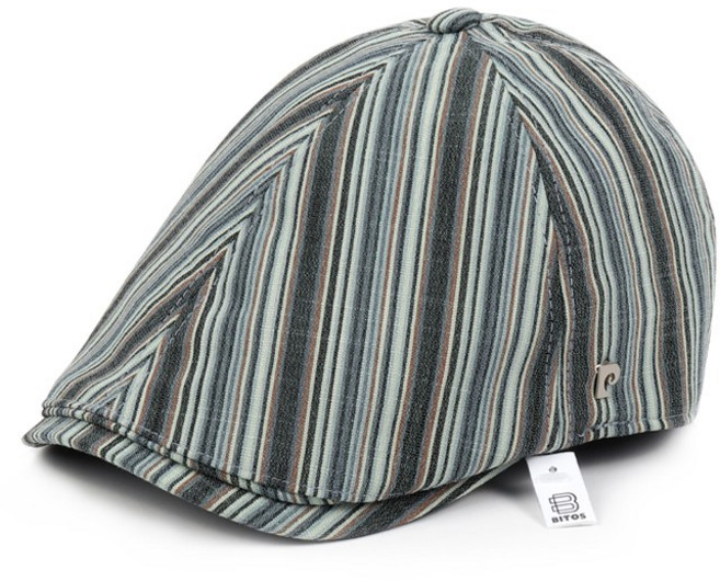 비토스 피에르가르뎅 무지개 체크 헌팅캡