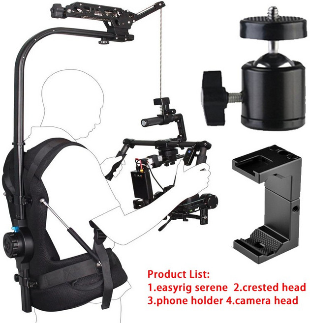 YELANGU 최대 로딩 무게추 18kg 이지 베어 리그 스테디캠 + 세레네 A 세트 3 축 짐벌 핸드헬드 스태빌라이, 02 B100