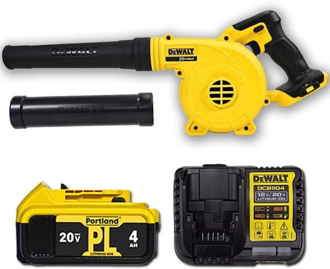 디월트 DCE100N 20V 무선 송풍기 포틀랜드 배터리 충전기 세트 세차 낙엽 캠핑, 1세트, 본품 + 배터리1개